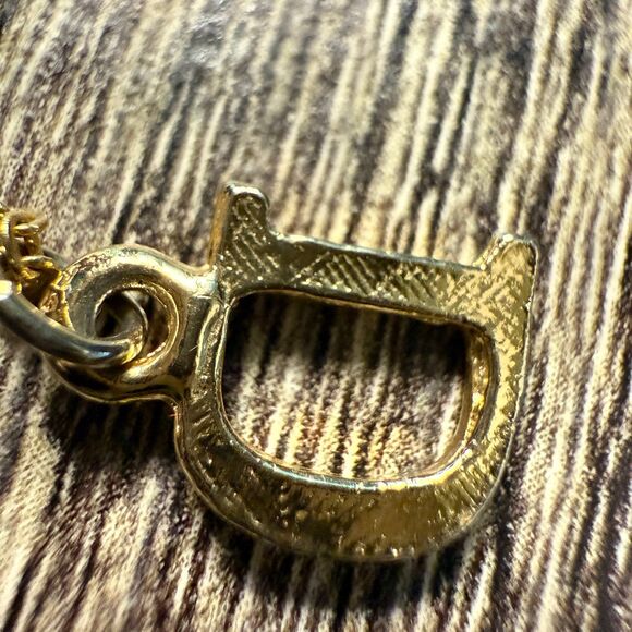 Gold Tone Initial “D” Necklace - Picture 4 of 7